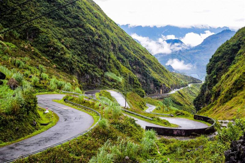 Ha Giang is located in the far north of the country, and contains Vietnam\'s northernmost point, stock photo