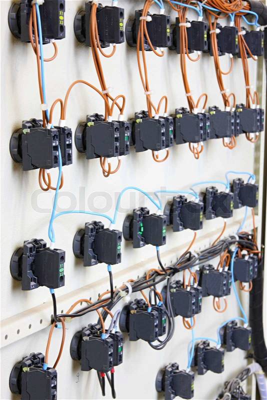New control panel with static energy meters, stock photo