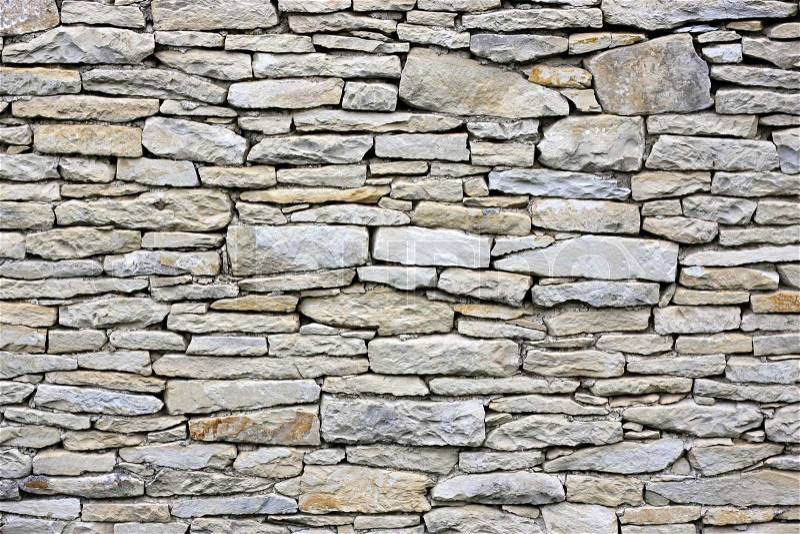 Detail and structure of the stone wall, stock photo