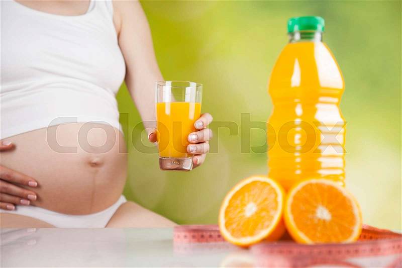 Fresh and healthy food for my baby, Pregnancy concept, stock photo