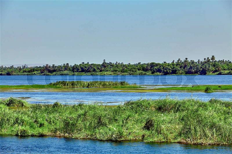 River Nile in Egypt. beautiful landscape, stock photo