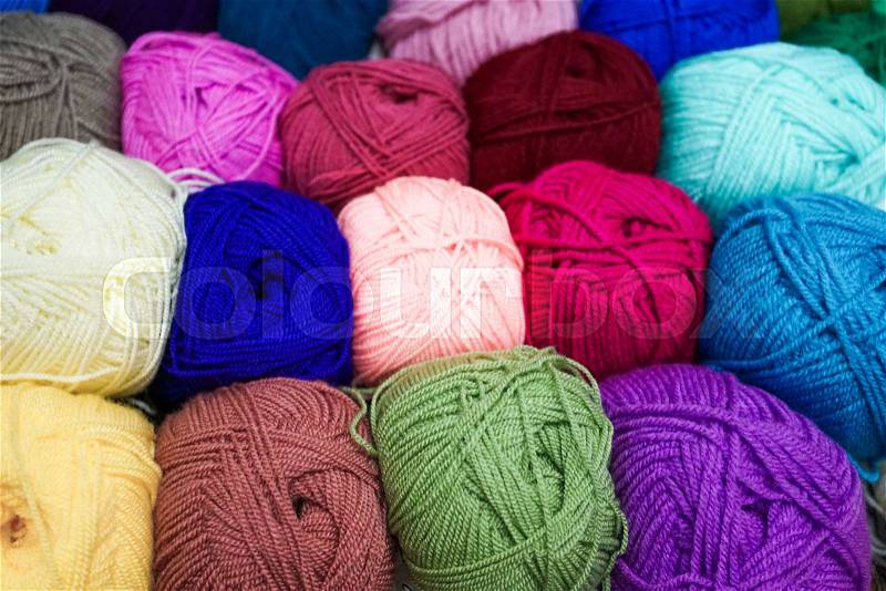 Yarn for knitting. wool yarn, stock photo