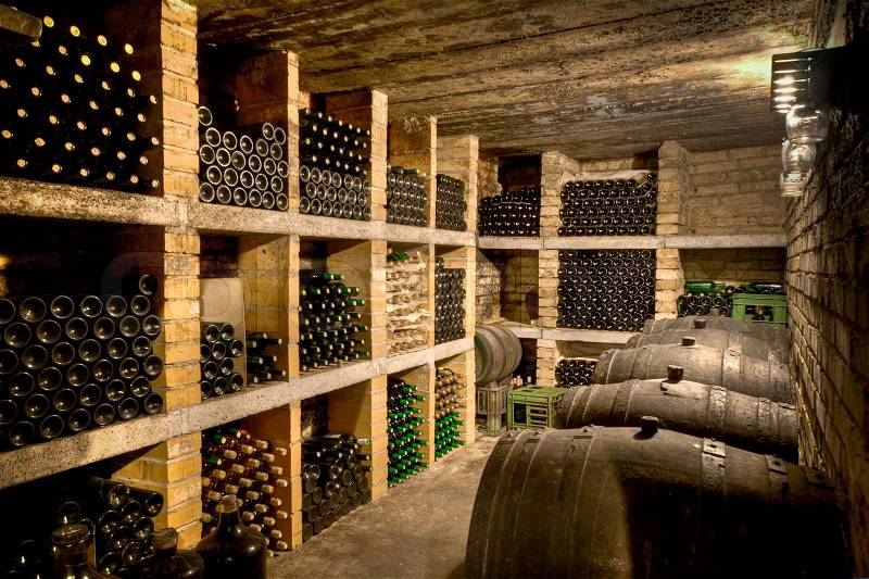 HDRI of a wine cave, stock photo