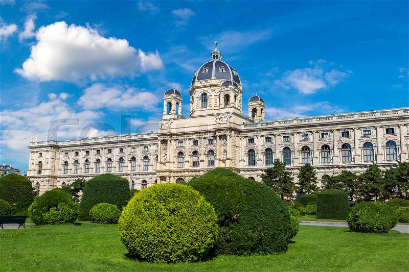 Naturhistorisches Museum (Natural History Museum) in Vienna, Austria in a beautiful summer day, stock photo