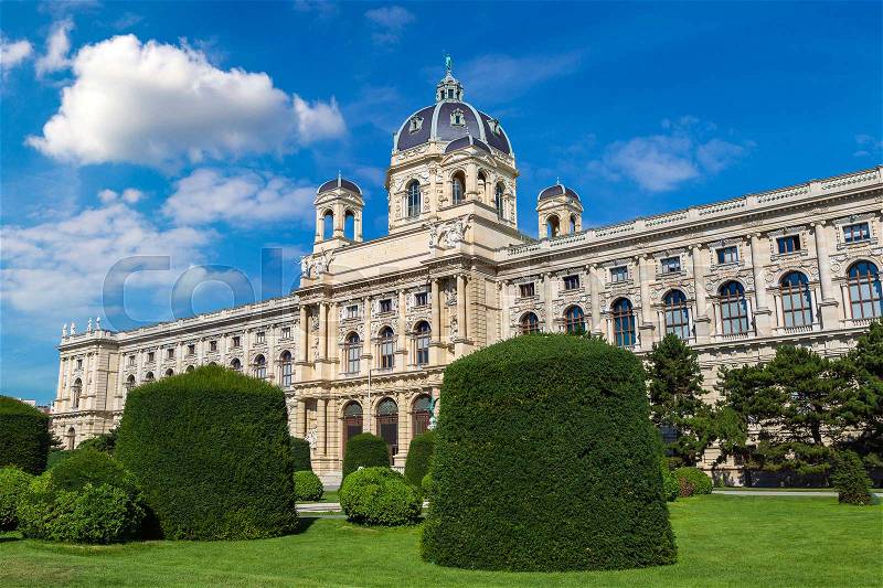 Naturhistorisches Museum (Natural History Museum) in Vienna, Austria in a beautiful summer day, stock photo