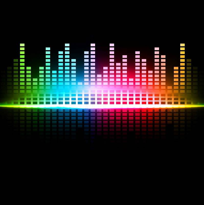Rainbow multicolored abstract sound background, stock photo