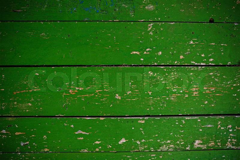 Green Barn Wooden Wall Planking Square Texture. Old Solid Wood Slats Rustic Shabby Frame Background. Paint Peeled Grungy Weathered Isolated Surface. Faded Natural Wood Board Panel Structure, stock photo