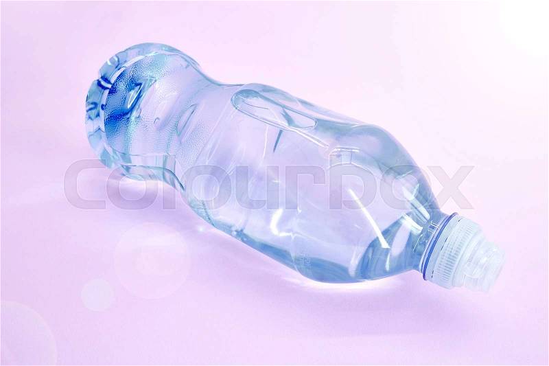 A studio photo of a sports water bottle, stock photo