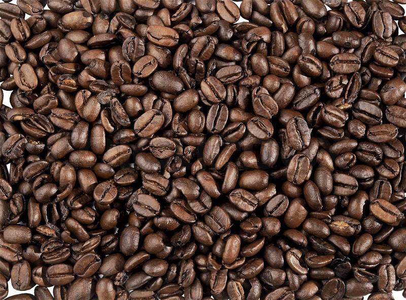 A pile of coffee beans, stock photo