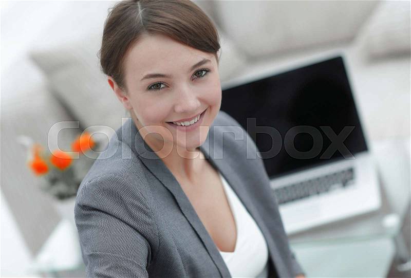Closeup portrait of a female psychologist in her private office.photo with copy space, stock photo