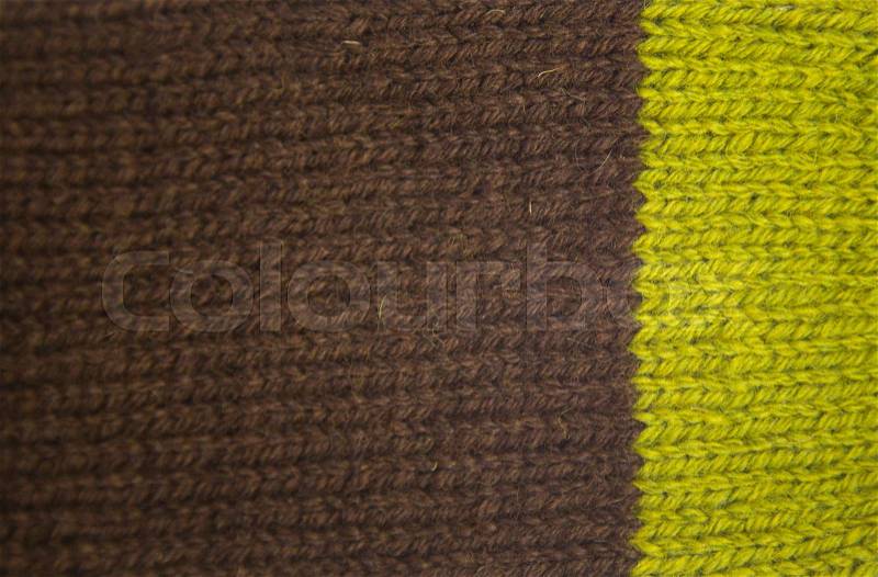 Colorful pattern ow a hand made wool socks. Natural clothing. Bright colors, close up pattern, stock photo
