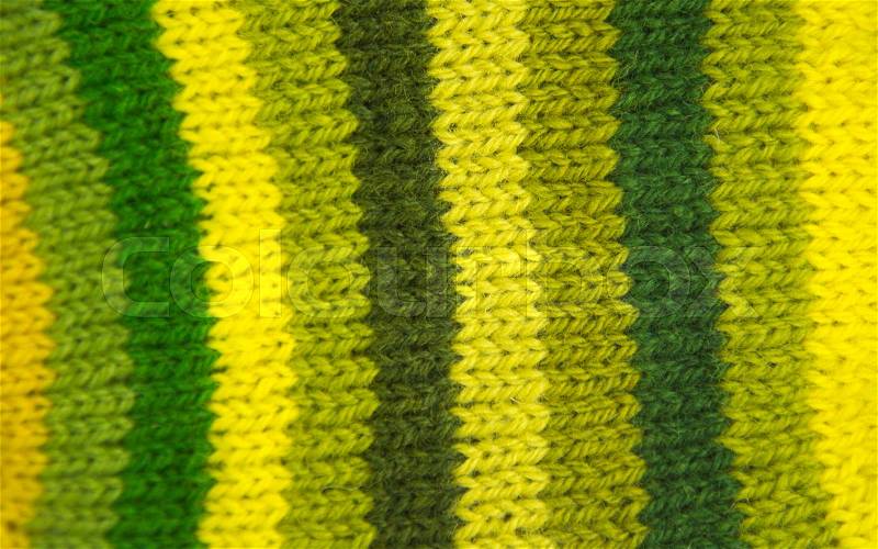 Colorful pattern ow a hand made wool socks. Natural clothing. Bright colors, close up pattern, stock photo