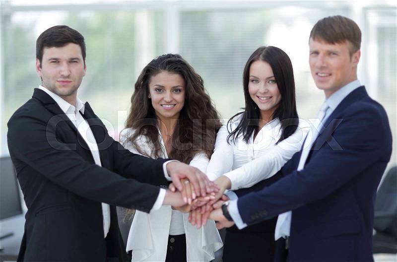 Concept of successful cooperation.professional business team, stock photo