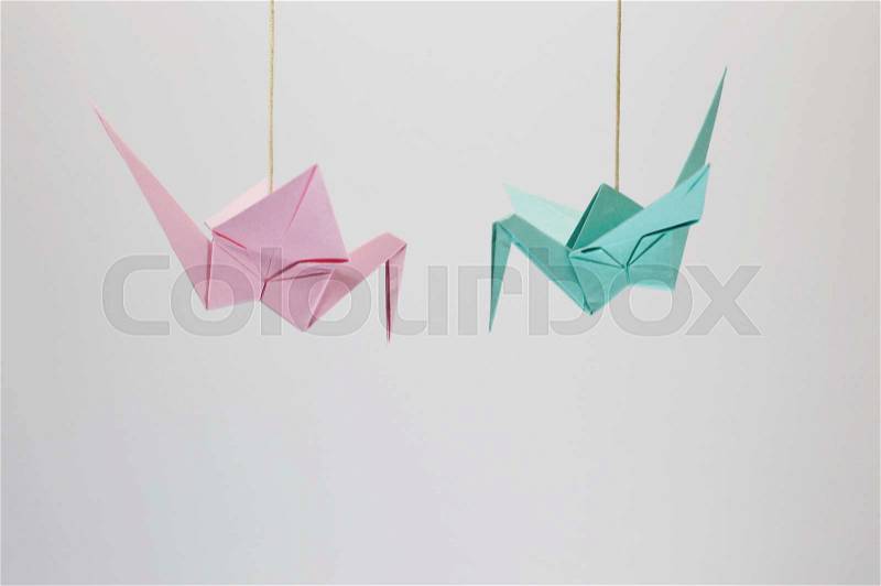 Origami crane photo for your Asia projects or craft publications, stock photo