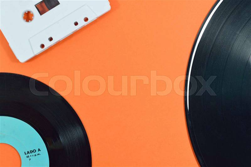 Retro music supports for your entertainment projects or audio publications. , stock photo