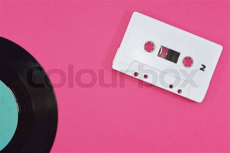 Retro music supports for your entertainment projects or audio publications, stock photo