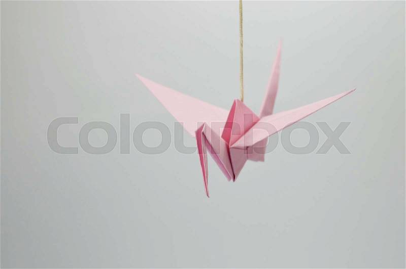 Origami crane photo for your Asia projects or craft publications, stock photo