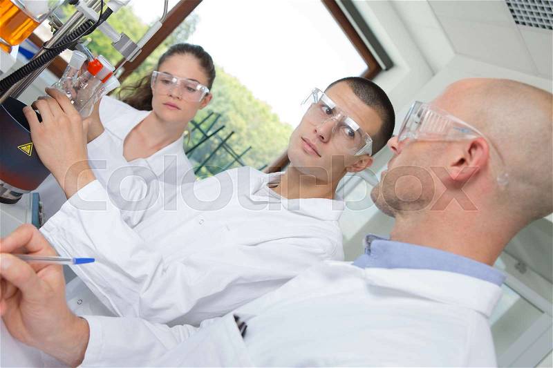 Medical students listening at the university, stock photo