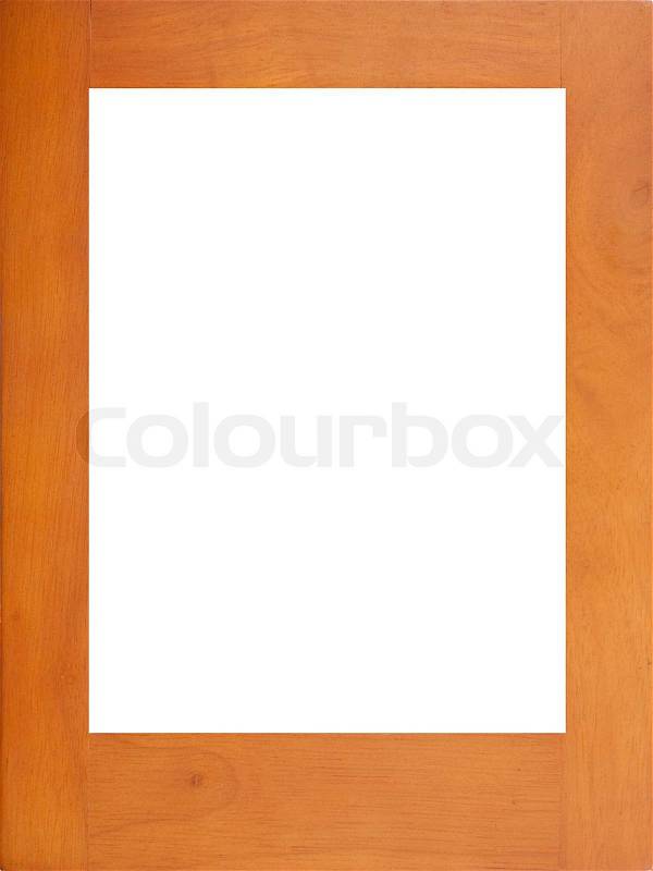 Wooden frame for paintings or photographs, stock photo