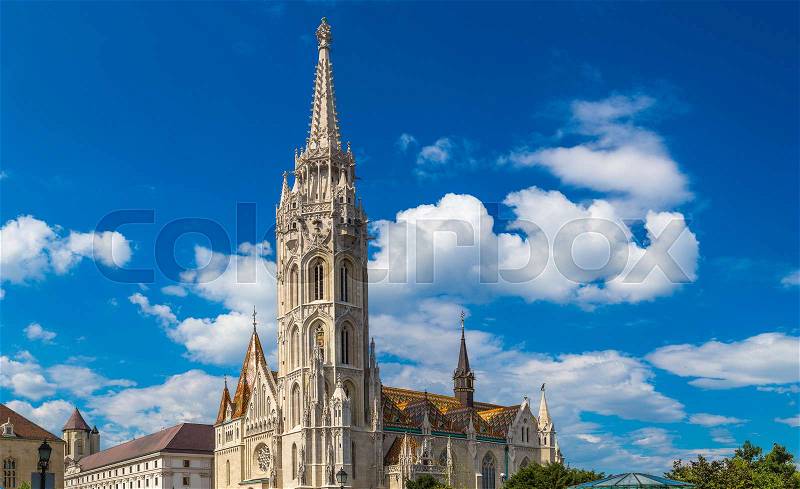 St. Matthias Church in Budapest in Hungary in a beautiful summer day, stock photo