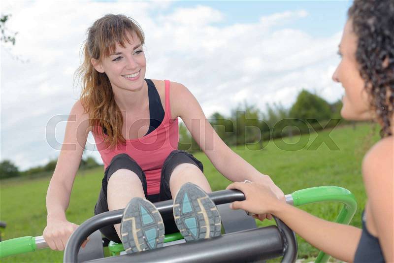 Physical fitness training, stock photo