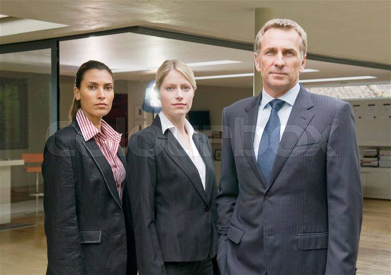 A portrait of three business people, stock photo