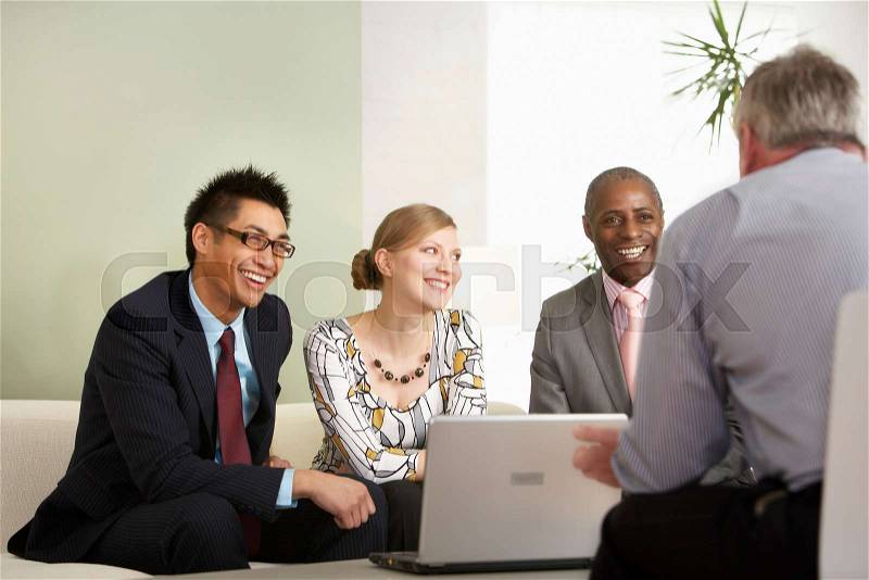 A casual business meeting, stock photo