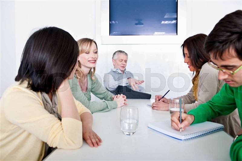 Informal group meeting, stock photo