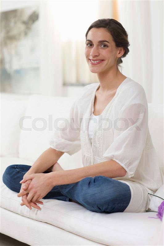 Woman at ease, stock photo
