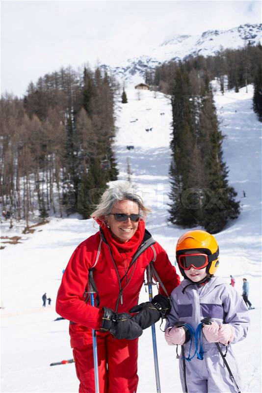 Ski Lesson, stock photo