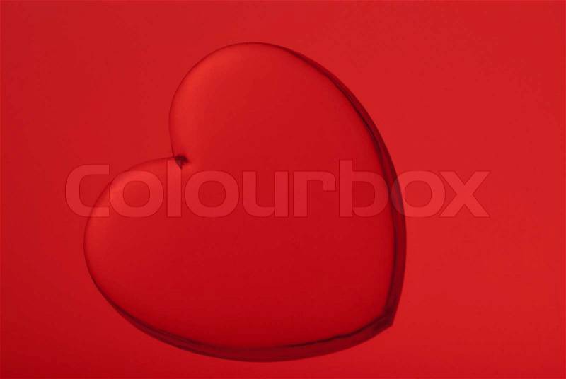Acrylic heart shape miniature, great for Valentine\'s day background designs, stock photo