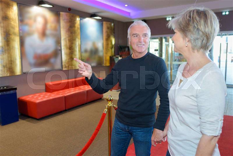 A date in the cinema, stock photo