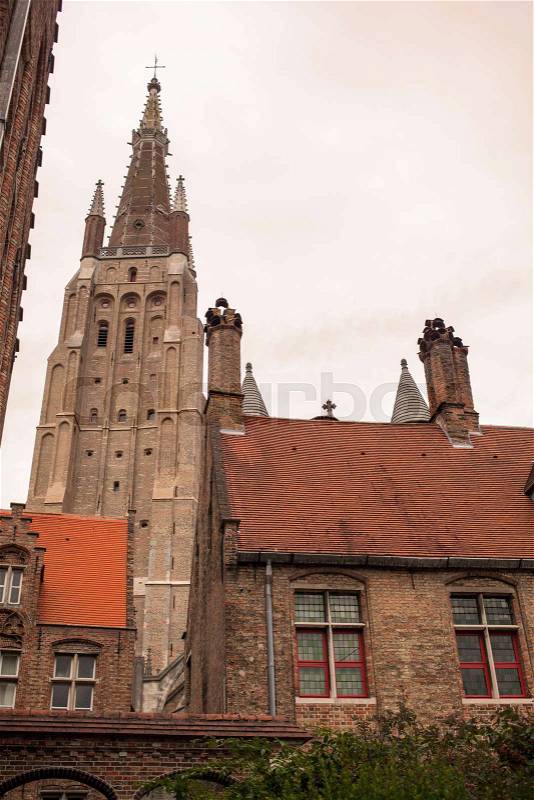 Bruges complex of the medieval St. John\'s hospital. Bruges, Belgium, stock photo