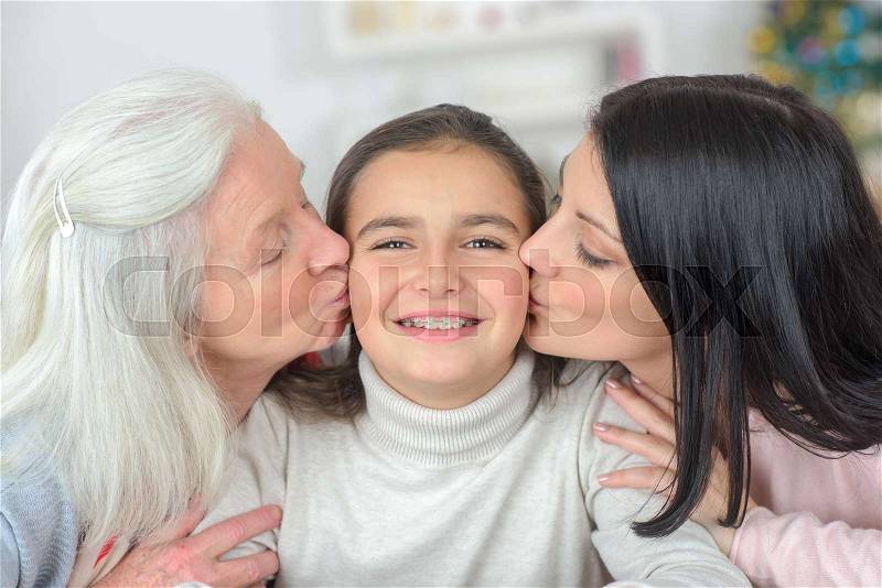 Women from three generations, stock photo