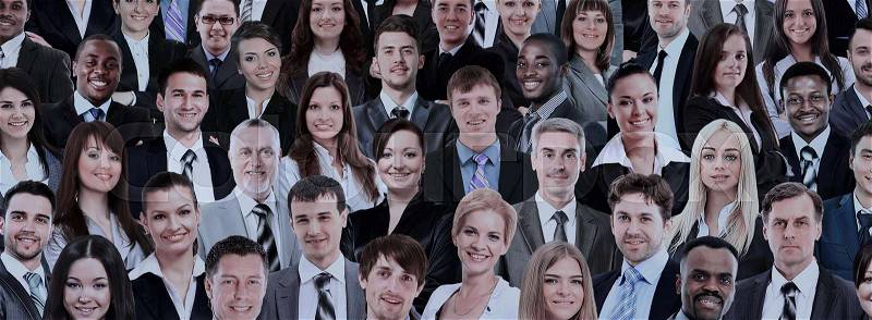 Collage of a group of people portrait smiling, stock photo