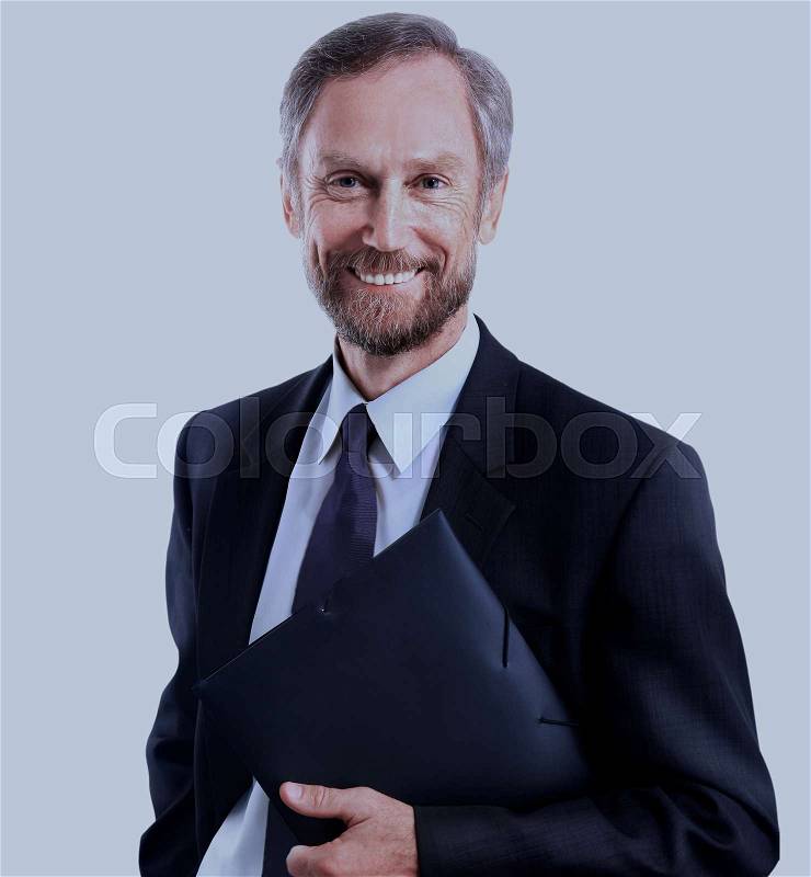 Businessman isolated on white bacground, stock photo