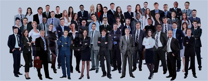 Business people group. Isolated over white background, stock photo