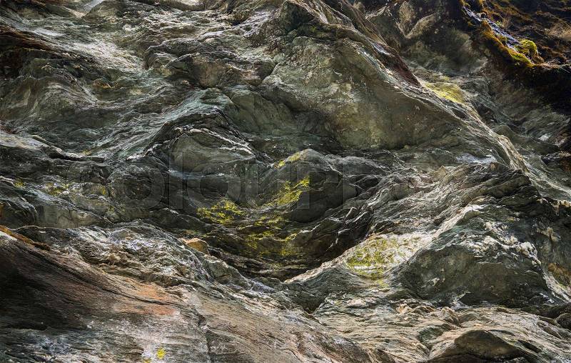 Rocks and stones texture or background. Mountain and minerals patterns, stock photo