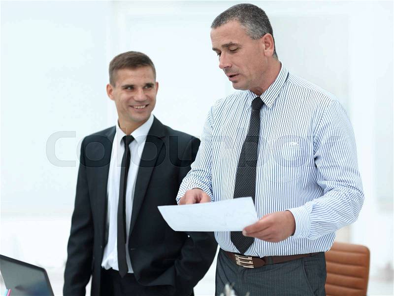 Close-up. Manager and client to discuss the terms of the contract.photo with copy space, stock photo