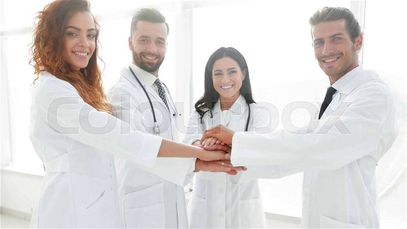 Background image of a group of doctors.the concept of teamwork, stock photo
