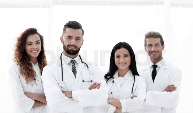Medical doctors group. Isolated on white background.photo with copy space, stock photo