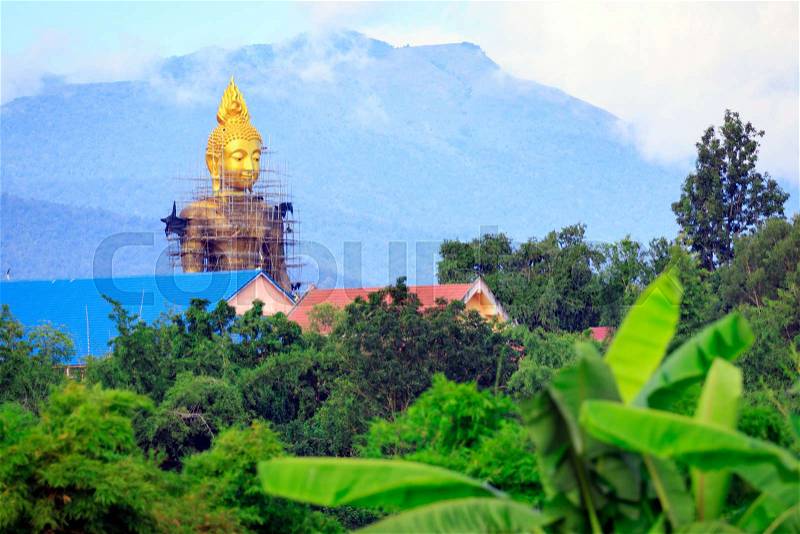 The Buddha is being built. Located in Ban Tak, Tak Province, Thailand, stock photo