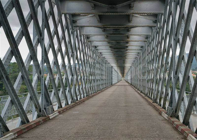 Puente Internacional crossing the Rio Minho, Valenca, Portugal, stock photo