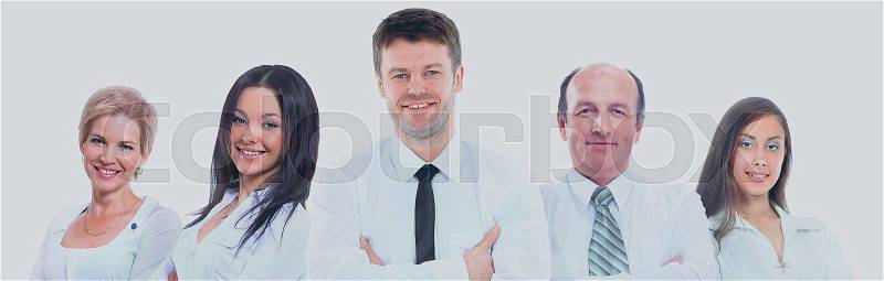 Young attractive business people - the elite business team, stock photo