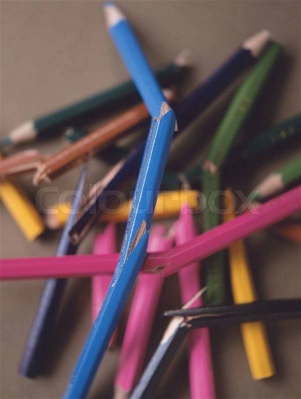 Broken Pencil Pieces, stock photo