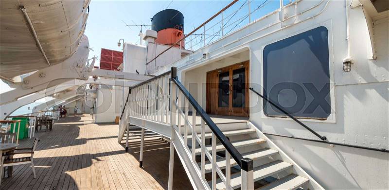Cruise ship deck, stock photo