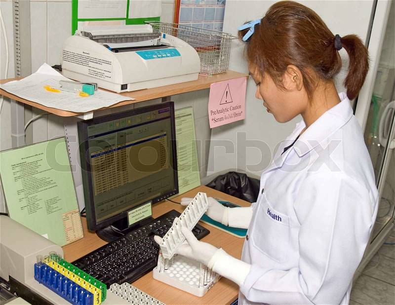 Medical staff in research laboratory, stock photo