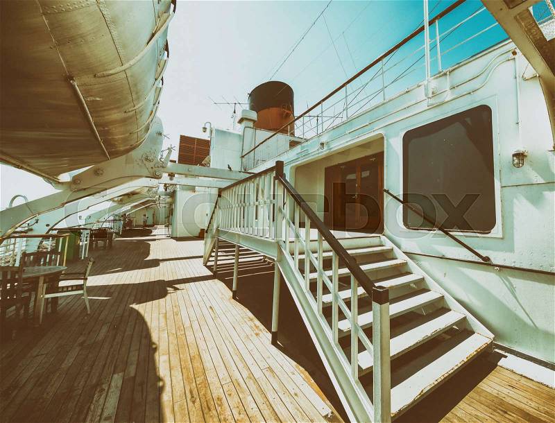 Cruise ship deck, stock photo