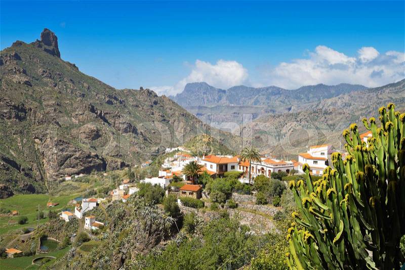 Breath-taking view from Tejeda in Gran Canaria. Spain, stock photo