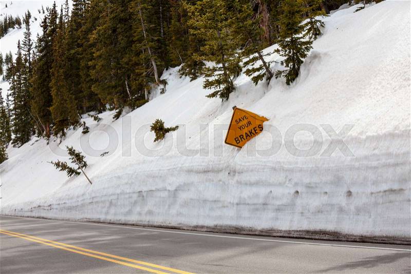 Road of snow wall, stock photo
